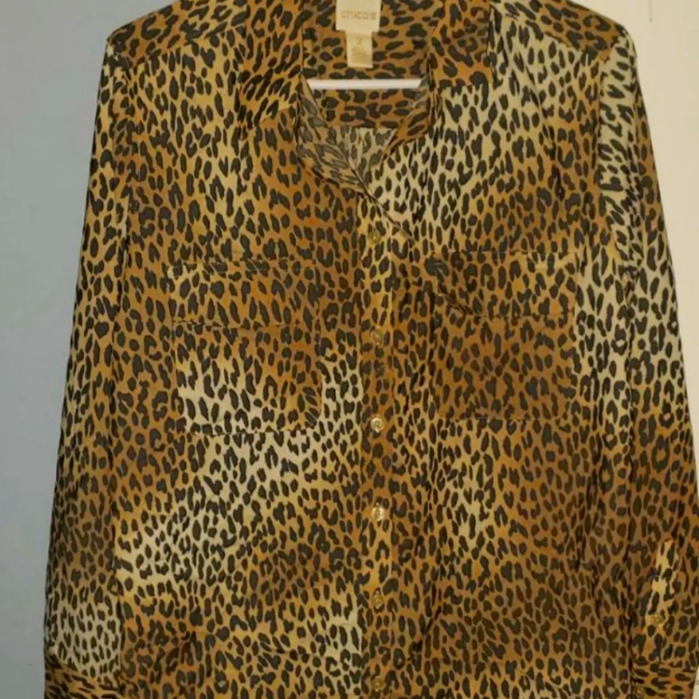 Chico Leopard Print Button-up Shirt